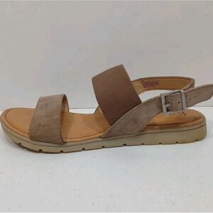 BOC Born Ismeria Women 9M Brown Suede Adjustable Slingback Sandals Boho Casual